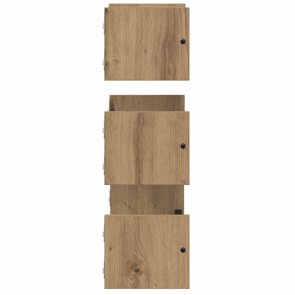 Wall Shelf Set 3 pcs Artisan Oak 40 x 16 x 14 cm