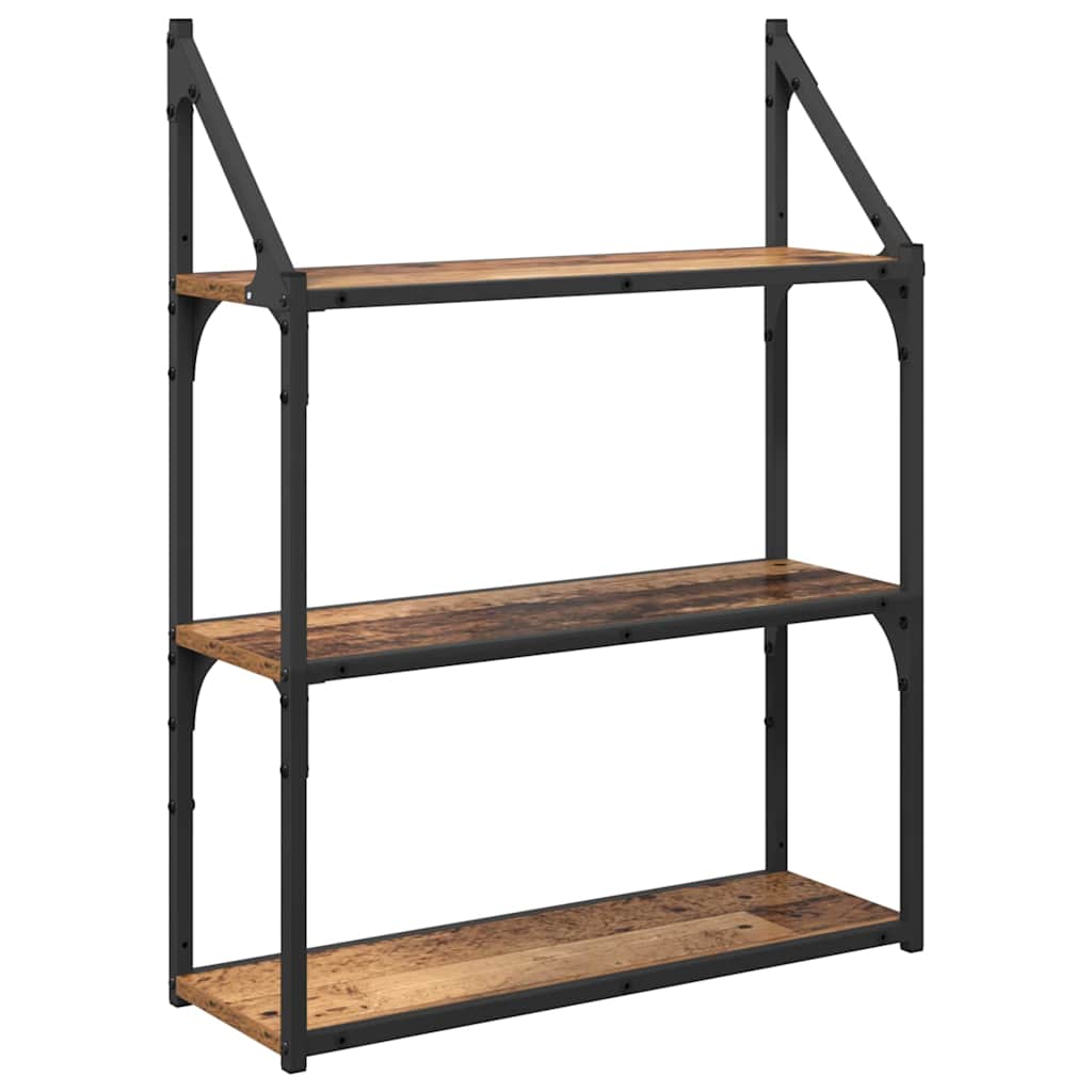 Wall Shelf Old Wood 60 x 21 x 78.5 cm Engineered Wood