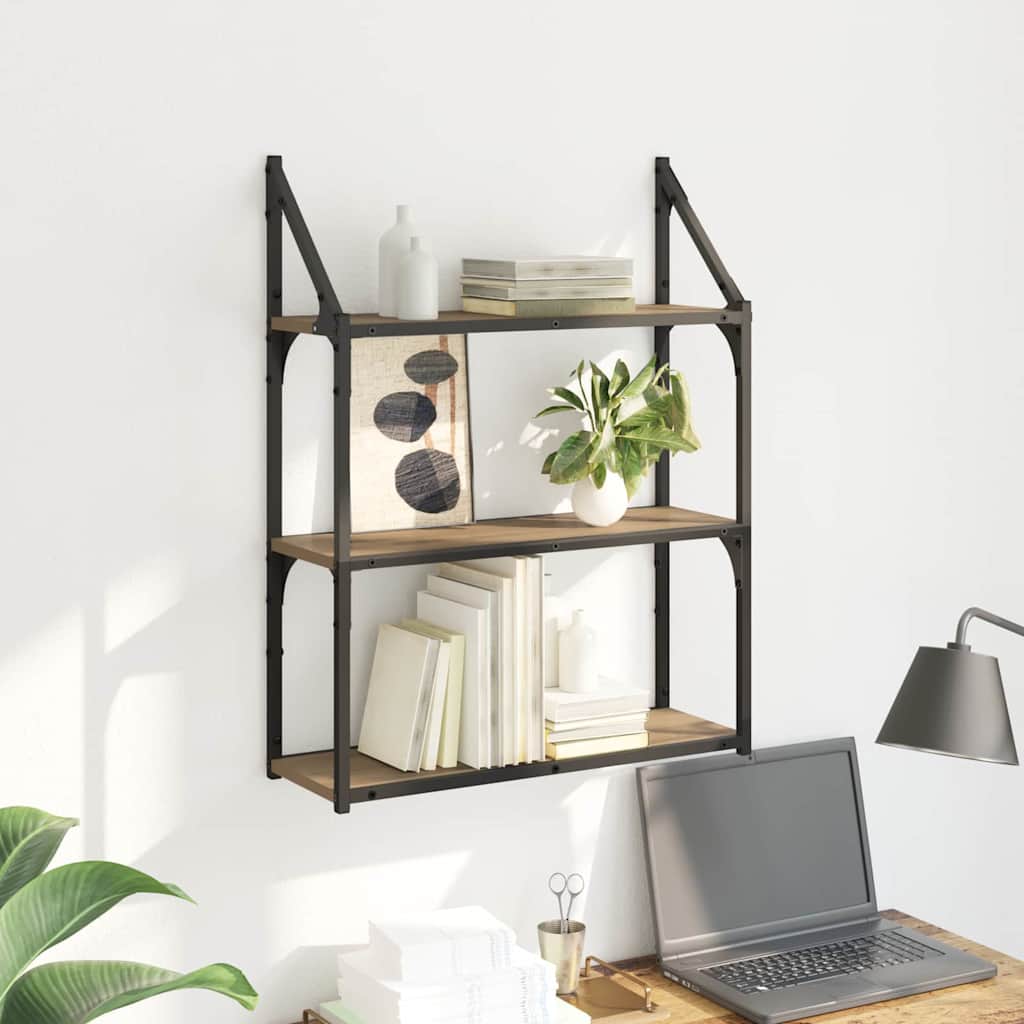 Wall Shelf Artisan Oak 60 x 21 x 78.5 cm Engineered Wood