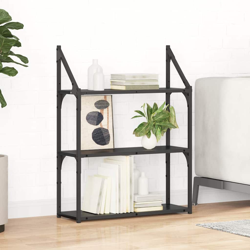 Wall Shelf Wall-Mounted Black Oak 60 x 21 x 78.5 cm