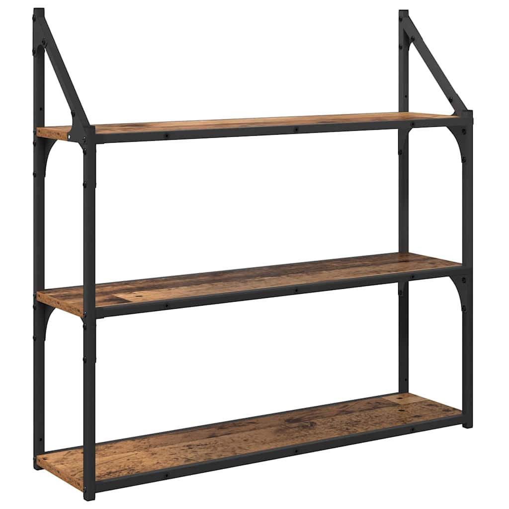 Wall Shelf Old Wood 80 x 21 x 78.5 cm Engineered Wood
