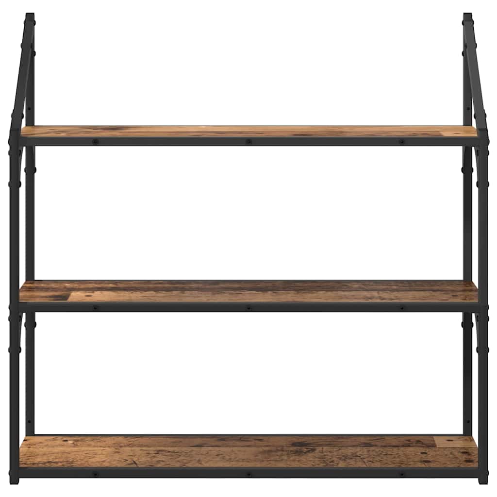 Wall Shelf Old Wood 80 x 21 x 78.5 cm Engineered Wood