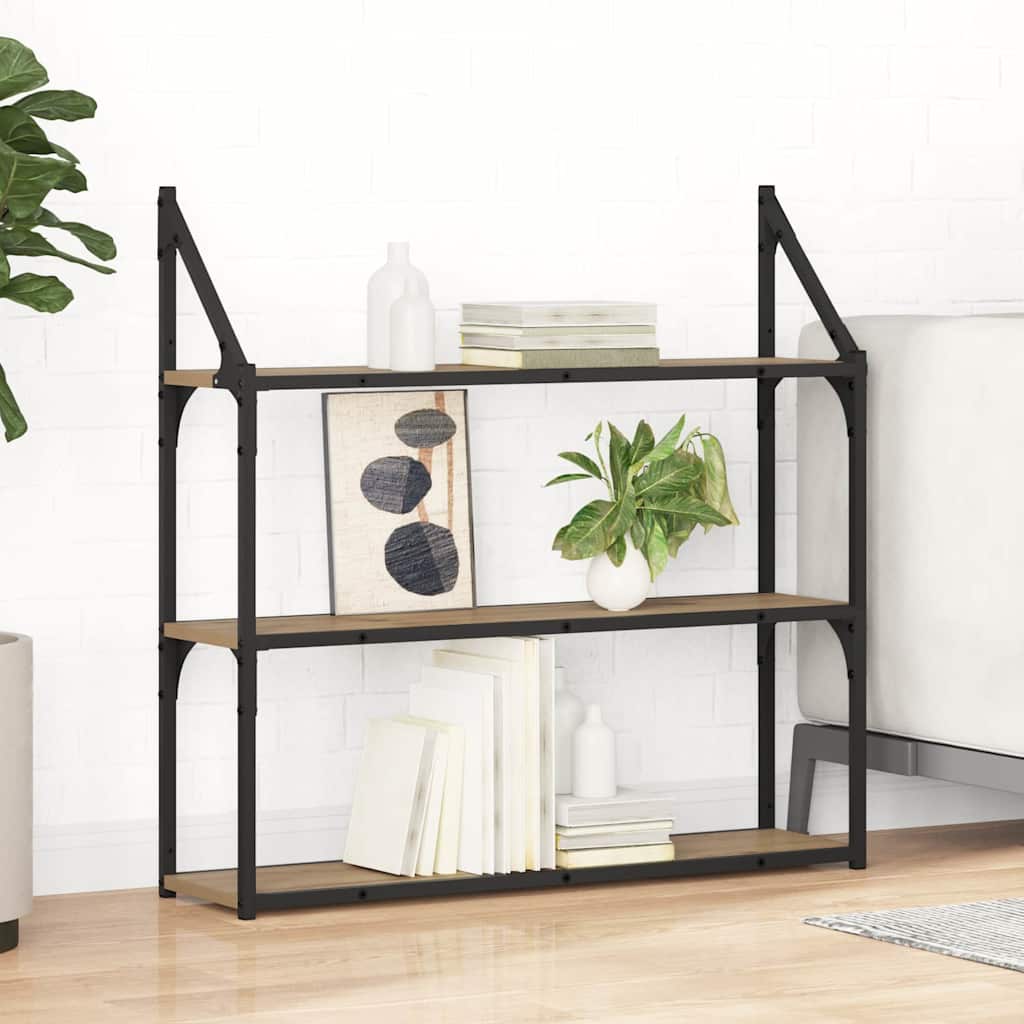 Wall Shelf Artisan Oak 80 x 21 x 78.5 cm Engineered Wood