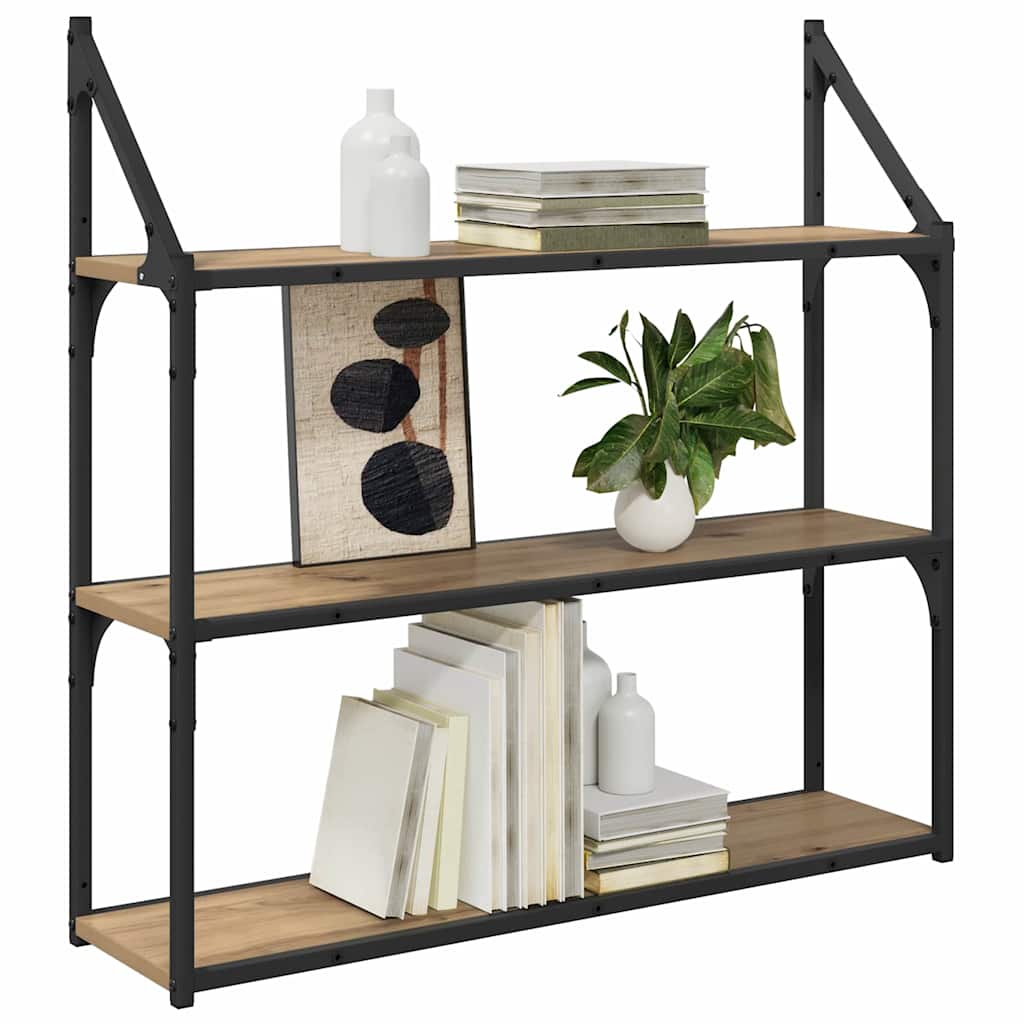 Wall Shelf Artisan Oak 80 x 21 x 78.5 cm Engineered Wood