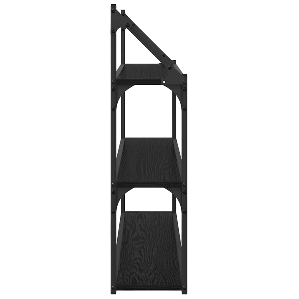 Wall Shelf Wall-Mounted Black Oak 80 x 21 x 78.5 cm