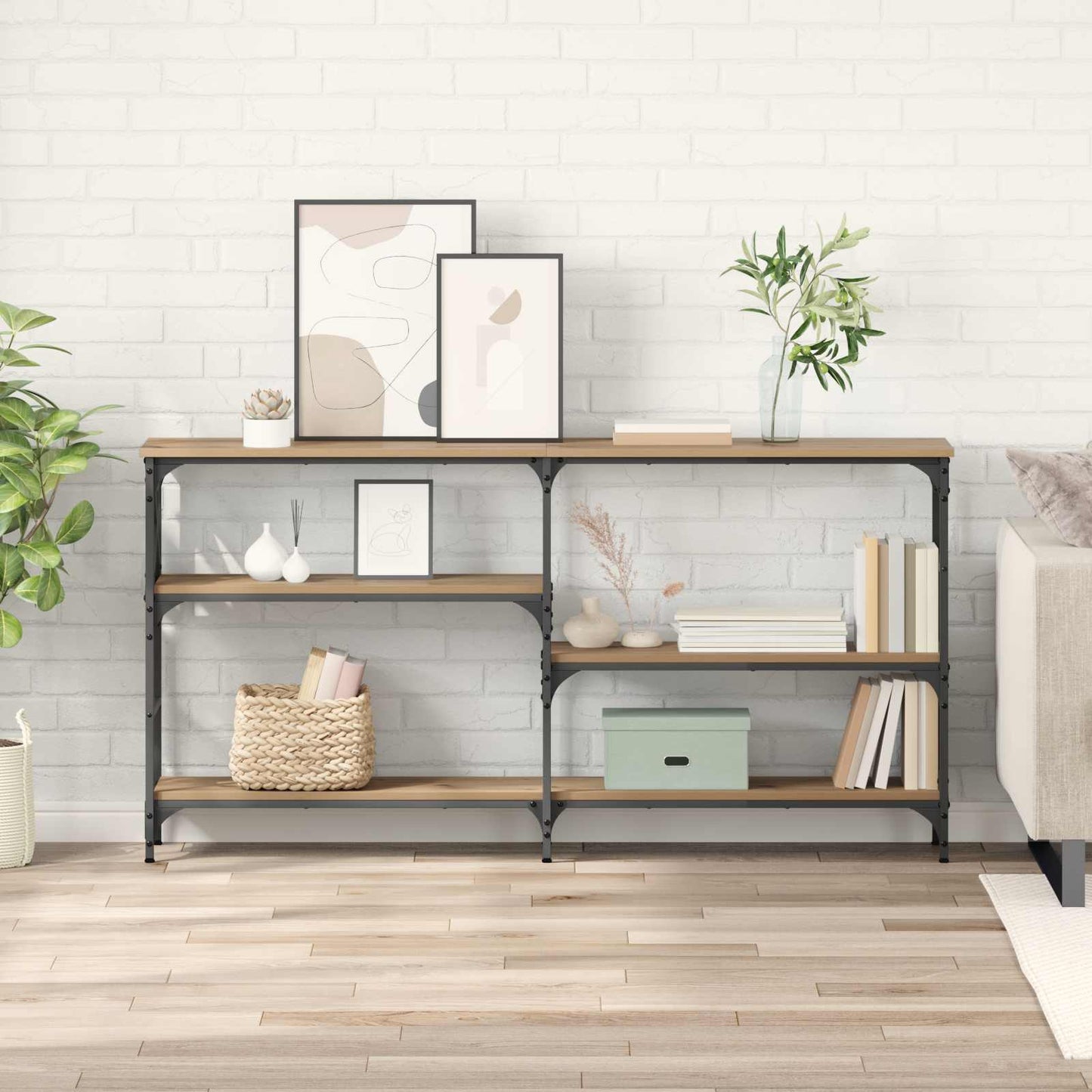 Console Table Artisan Oak 150 x 29 x 76.5 cm Engineered Wood