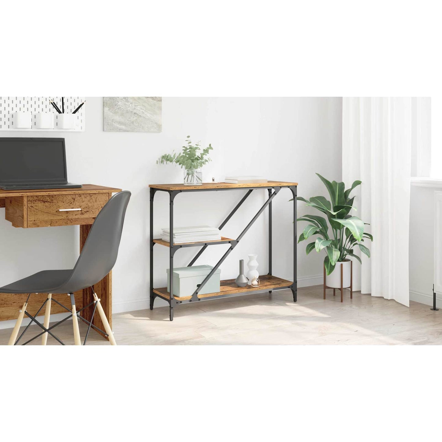 Console Table Old Wood 88.5 x 30 x 75 cm Engineered Wood