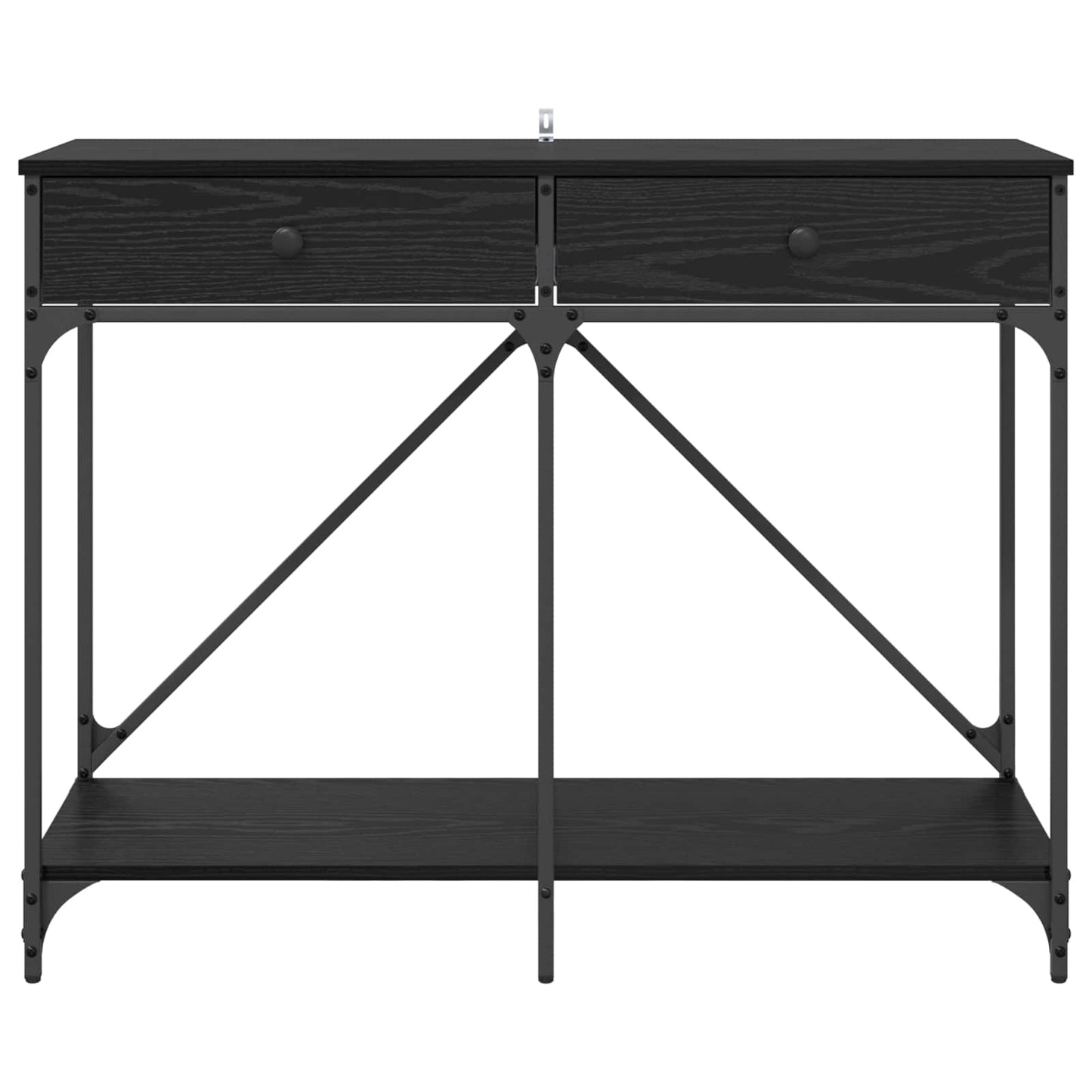 Console Table Black Oak 100 x 39 x 78.5 cm Engineered Wood