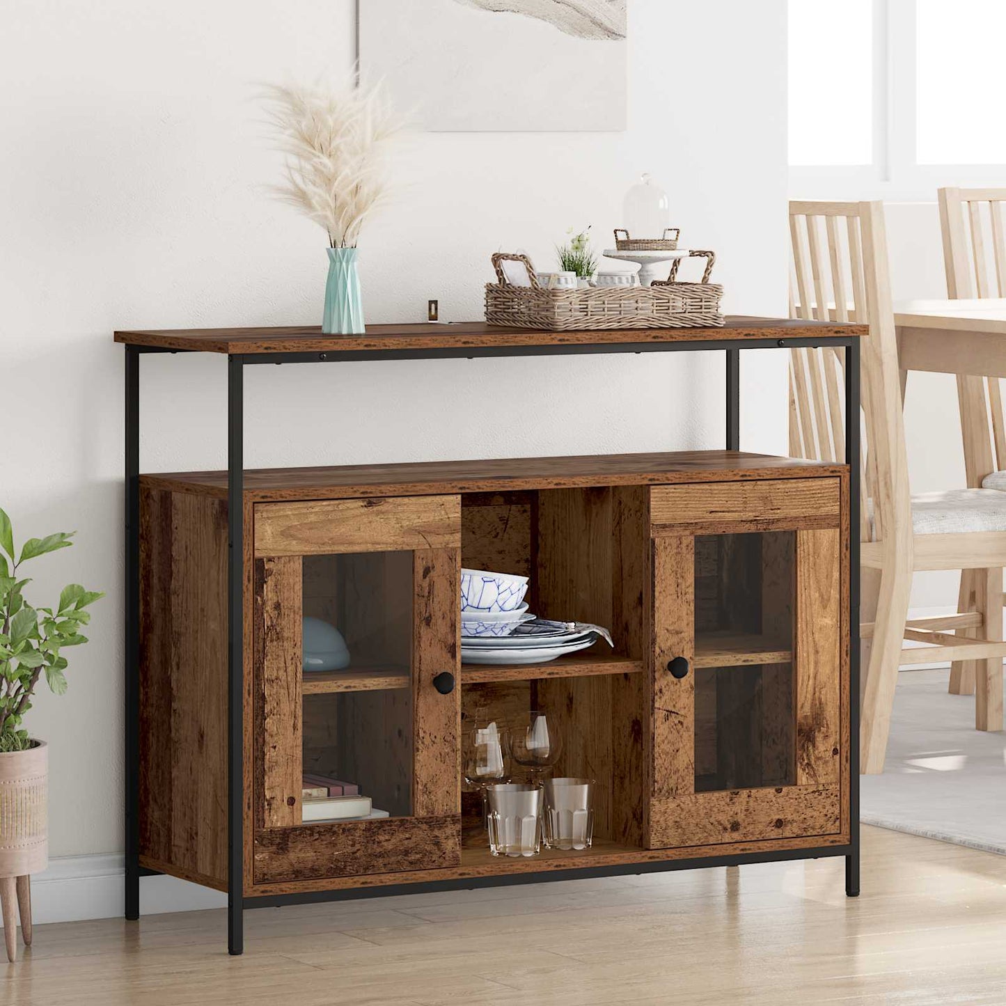 Sideboard Old Wood 100 x 35 x 80 cm Engineered Wood