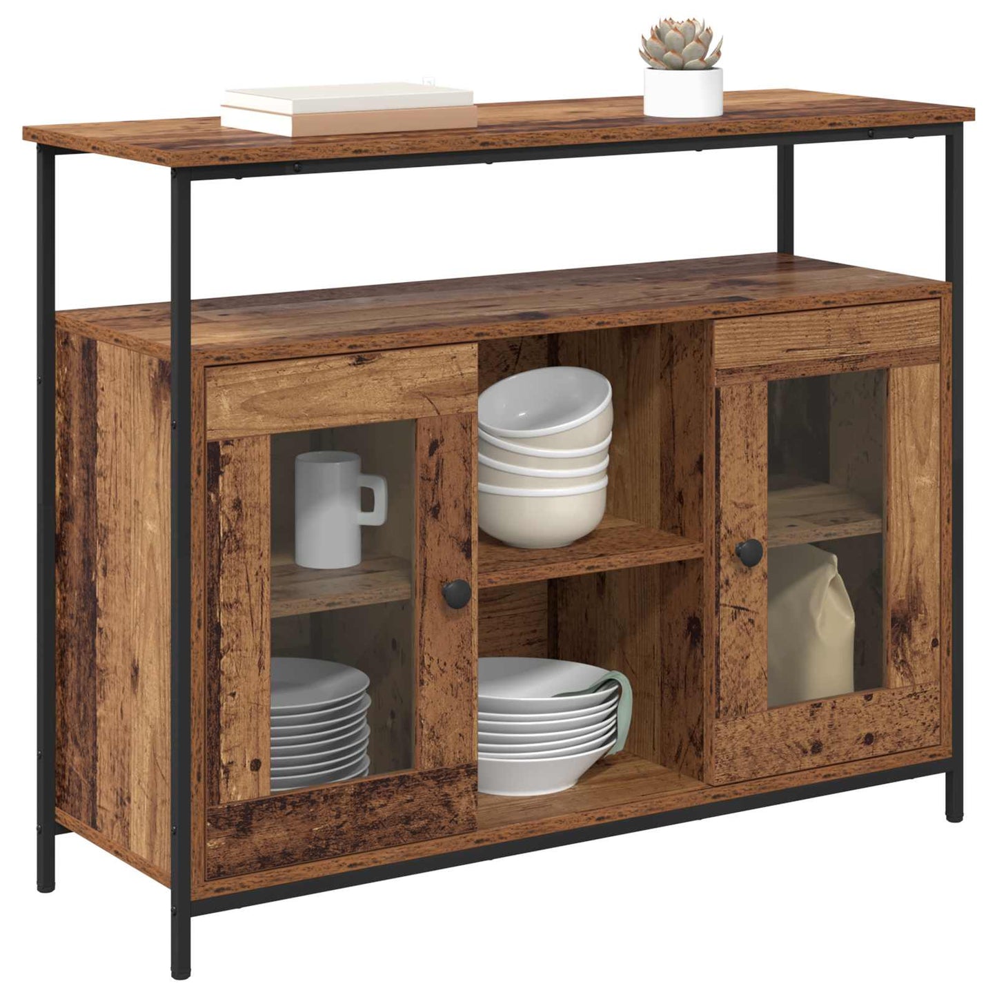 Sideboard Old Wood 100 x 35 x 80 cm Engineered Wood