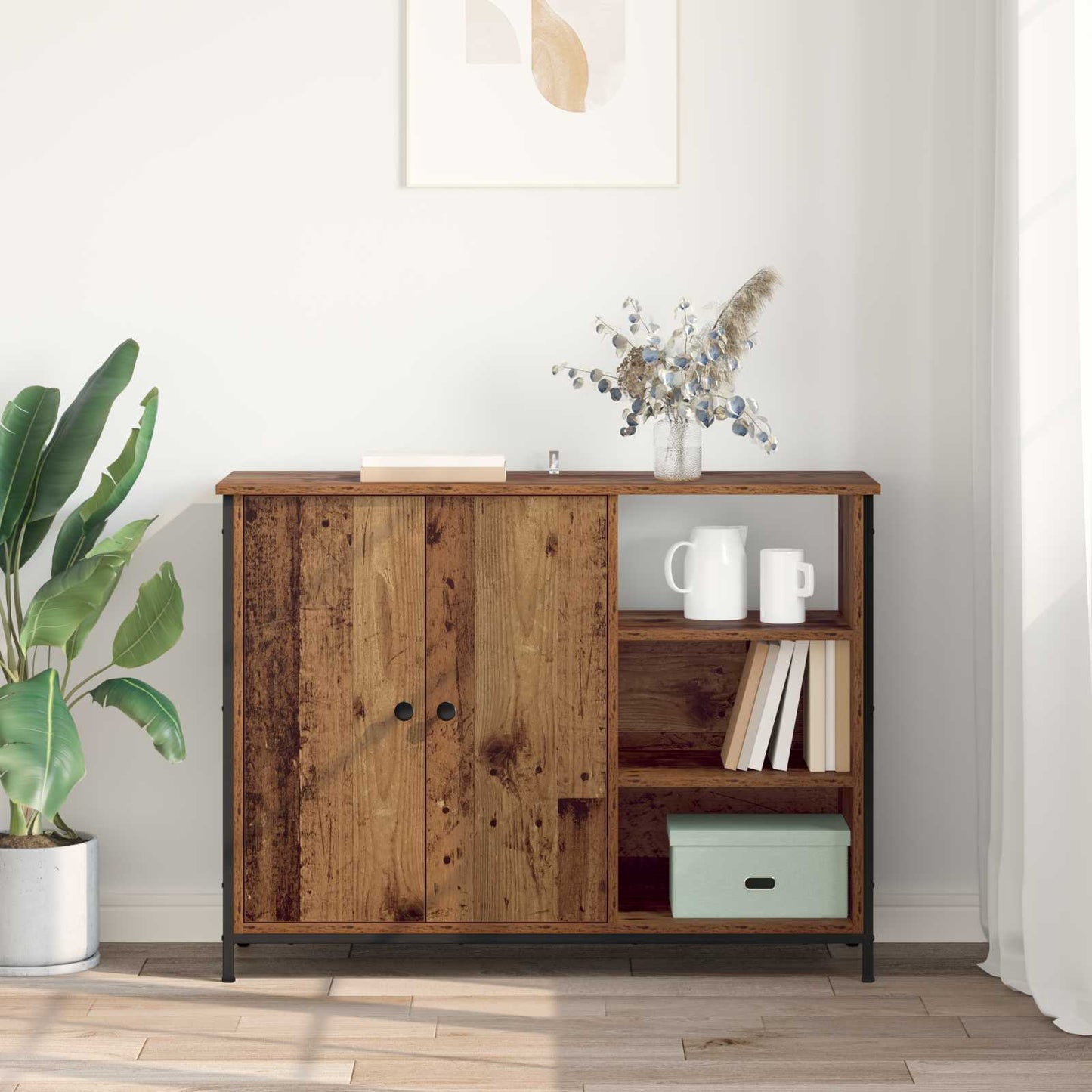 Sideboard Old Wood 100 x 33 x 75 cm Engineered Wood