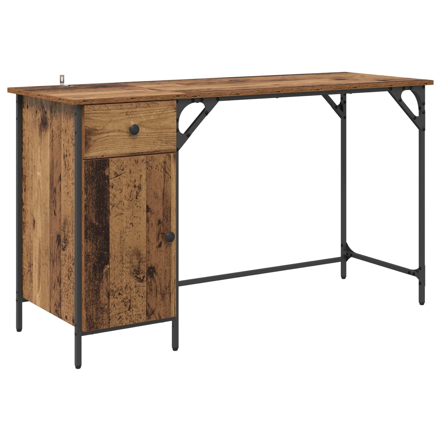 Computer Desk Old Wood 131 x 48 x 75 cm Engineered Wood