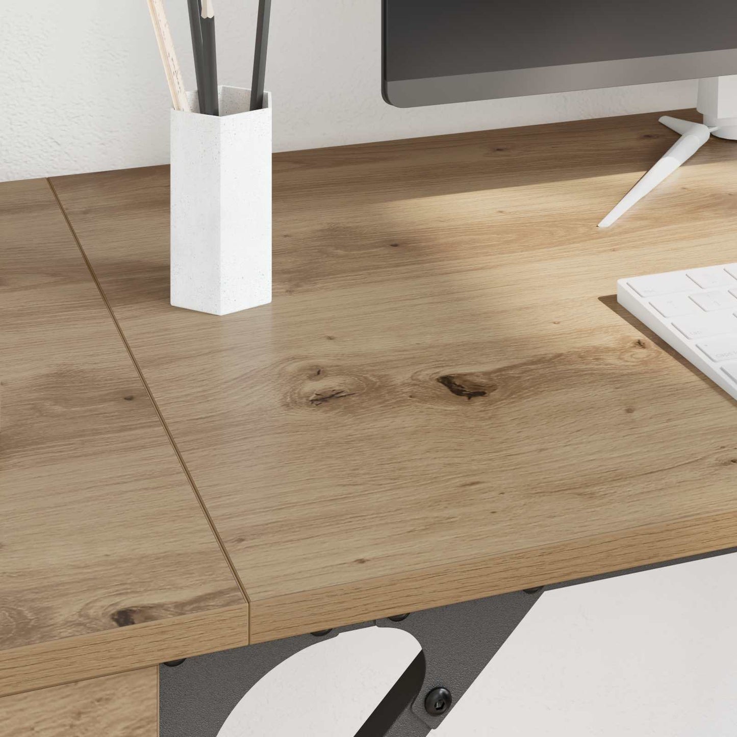 Computer Desk Artisan Oak Engineered Wood 131 x 48 x 75 cm