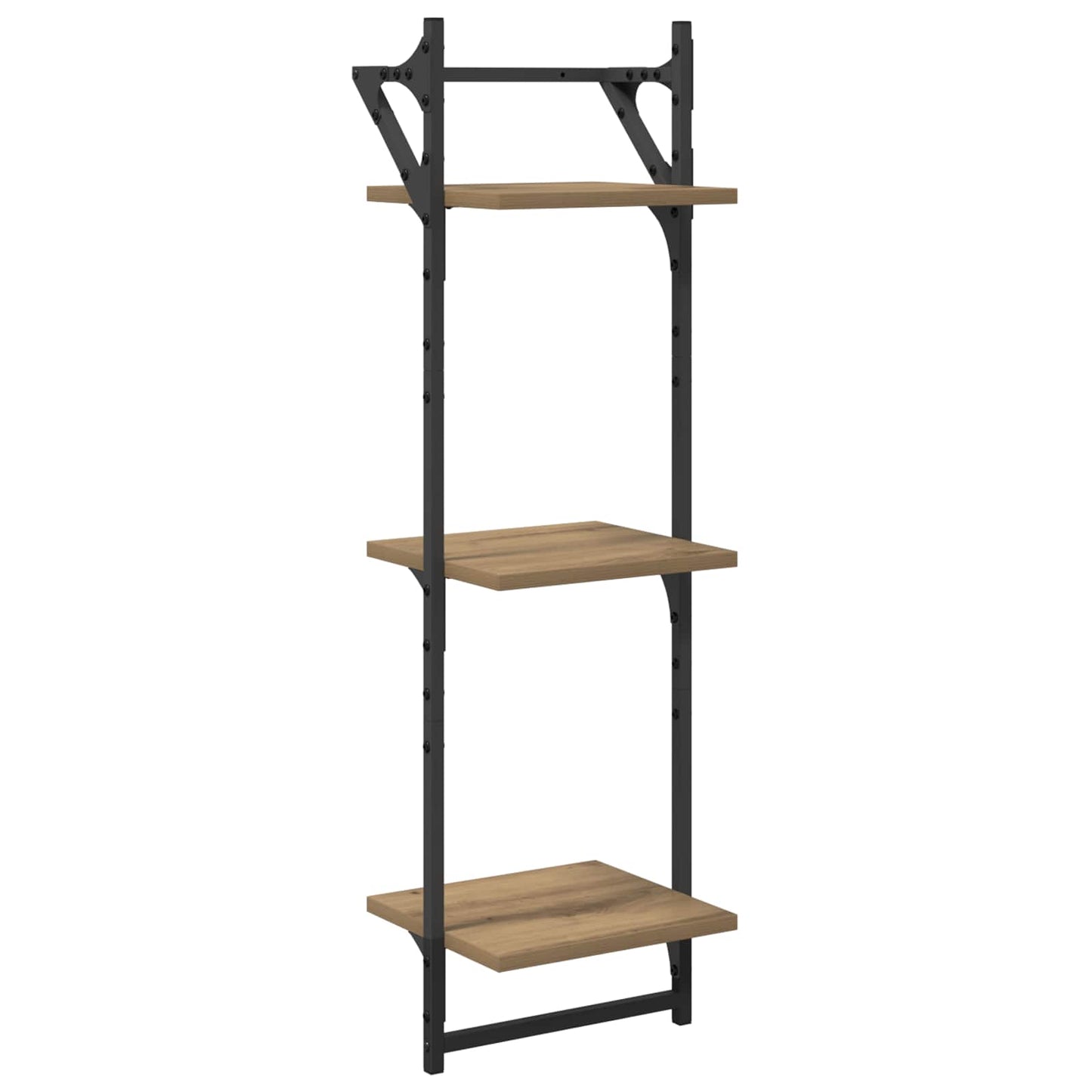 Wall Shelf Set with Shelf 6 pcs Artisan Oak 100 x 25 x 30 cm