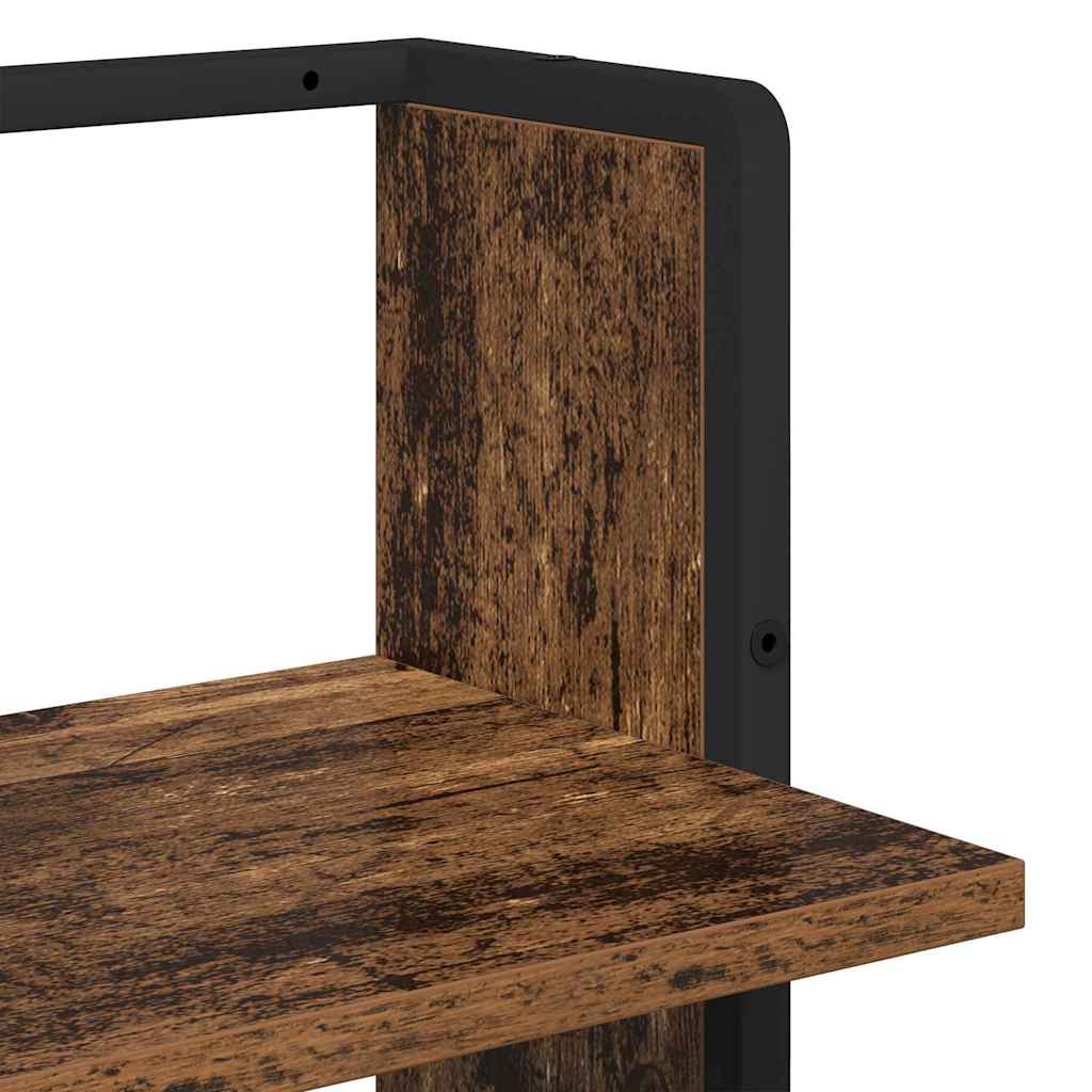 Wall Shelf with Shelf Old Wood 30 x 25 x 100 cm Engineered Wood