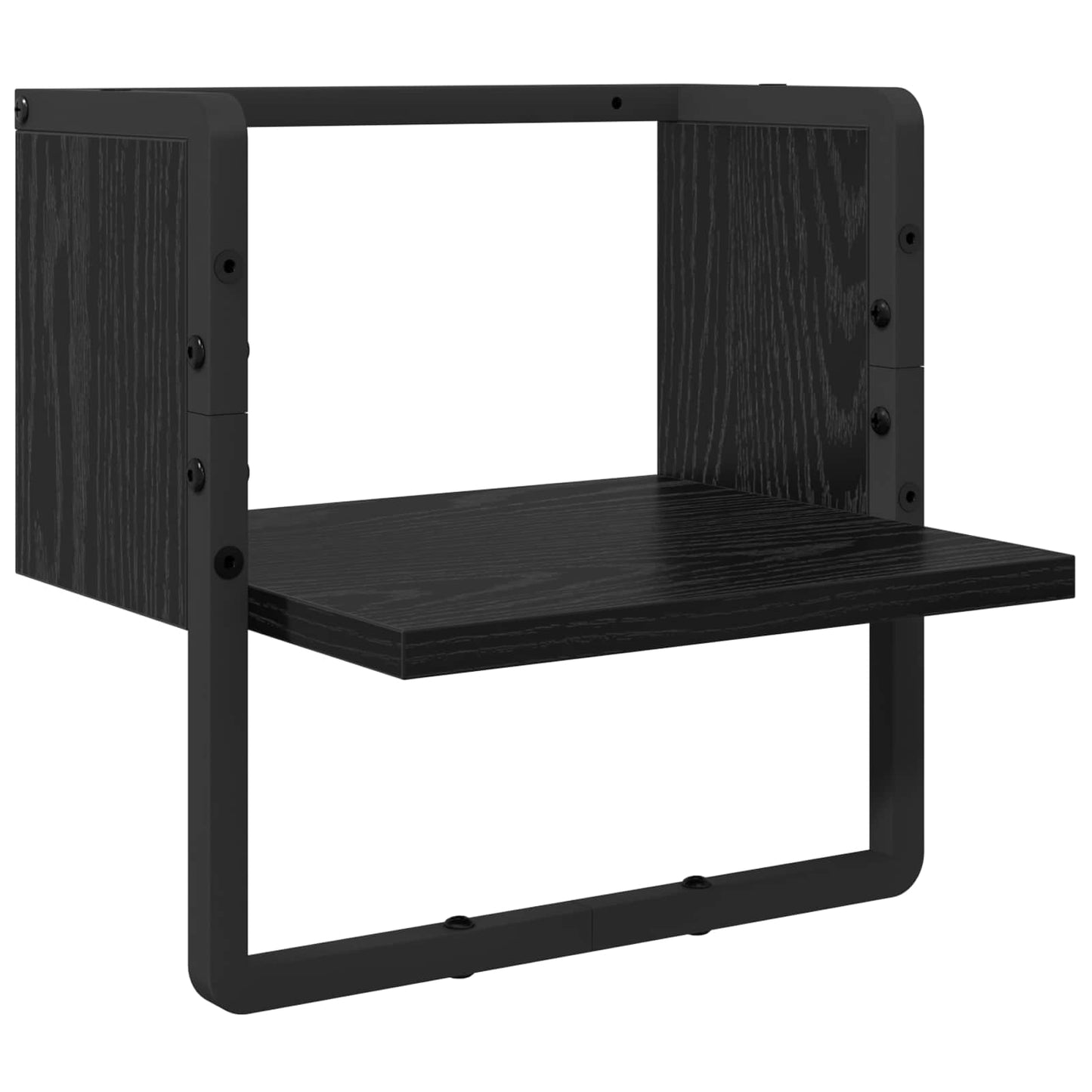 Wall Shelf Set 4 pcs Black Oak 65 x 25 x 30 cm Engineered Wood