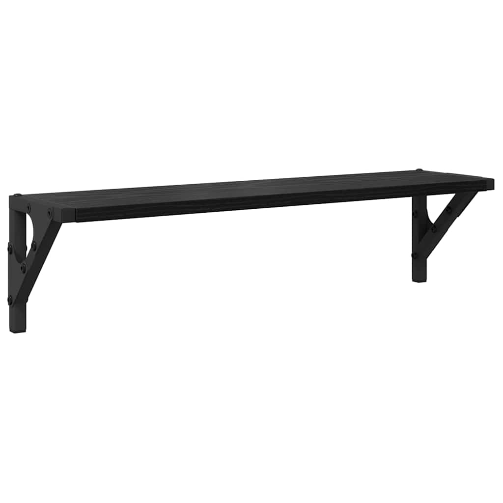 Wall Shelves 2 pcs Black Oak 60 x 15 x 15.5 cm Engineered Wood
