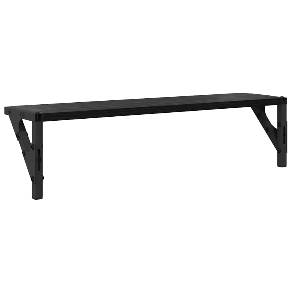 Wall Shelves 2 pcs Black Oak 60 x 15 x 15.5 cm Engineered Wood