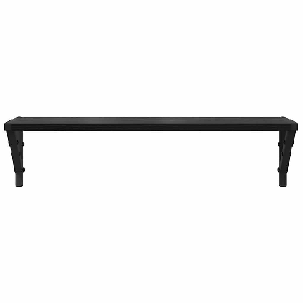 Wall Shelves 2 pcs Black Oak 60 x 15 x 15.5 cm Engineered Wood