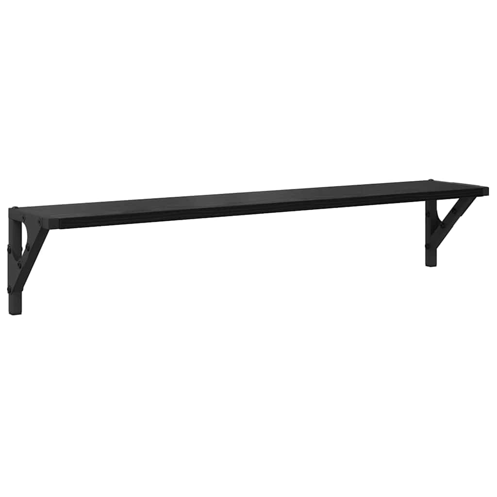 Wall Shelves 2 pcs Black Oak 80 x 15 x 15.5 cm Engineered Wood
