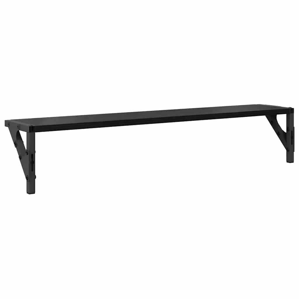 Wall Shelves 2 pcs Black Oak 80 x 15 x 15.5 cm Engineered Wood