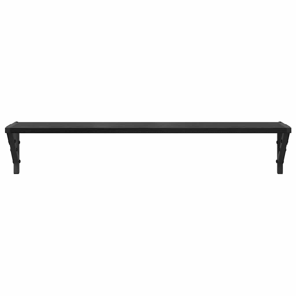 Wall Shelves 2 pcs Black Oak 80 x 15 x 15.5 cm Engineered Wood