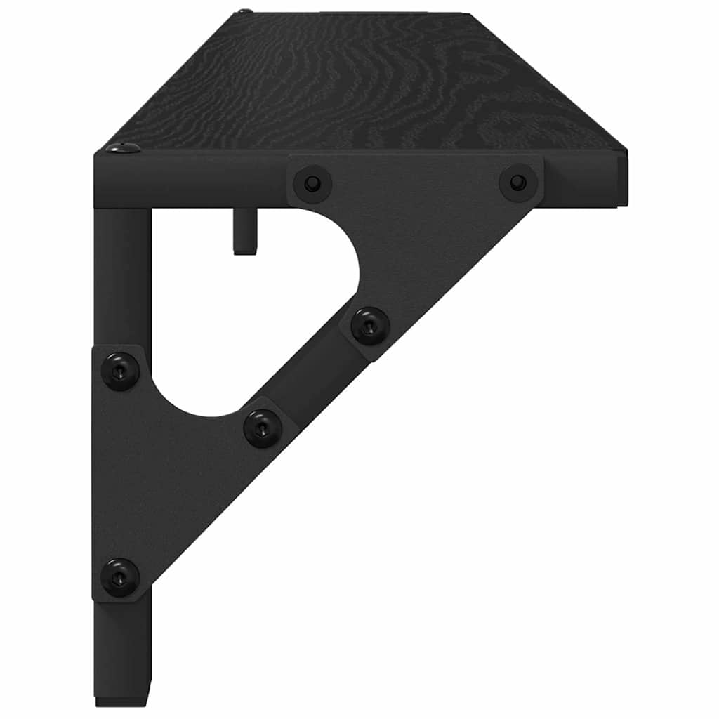 Wall Shelves 2 pcs Black Oak 80 x 15 x 15.5 cm Engineered Wood