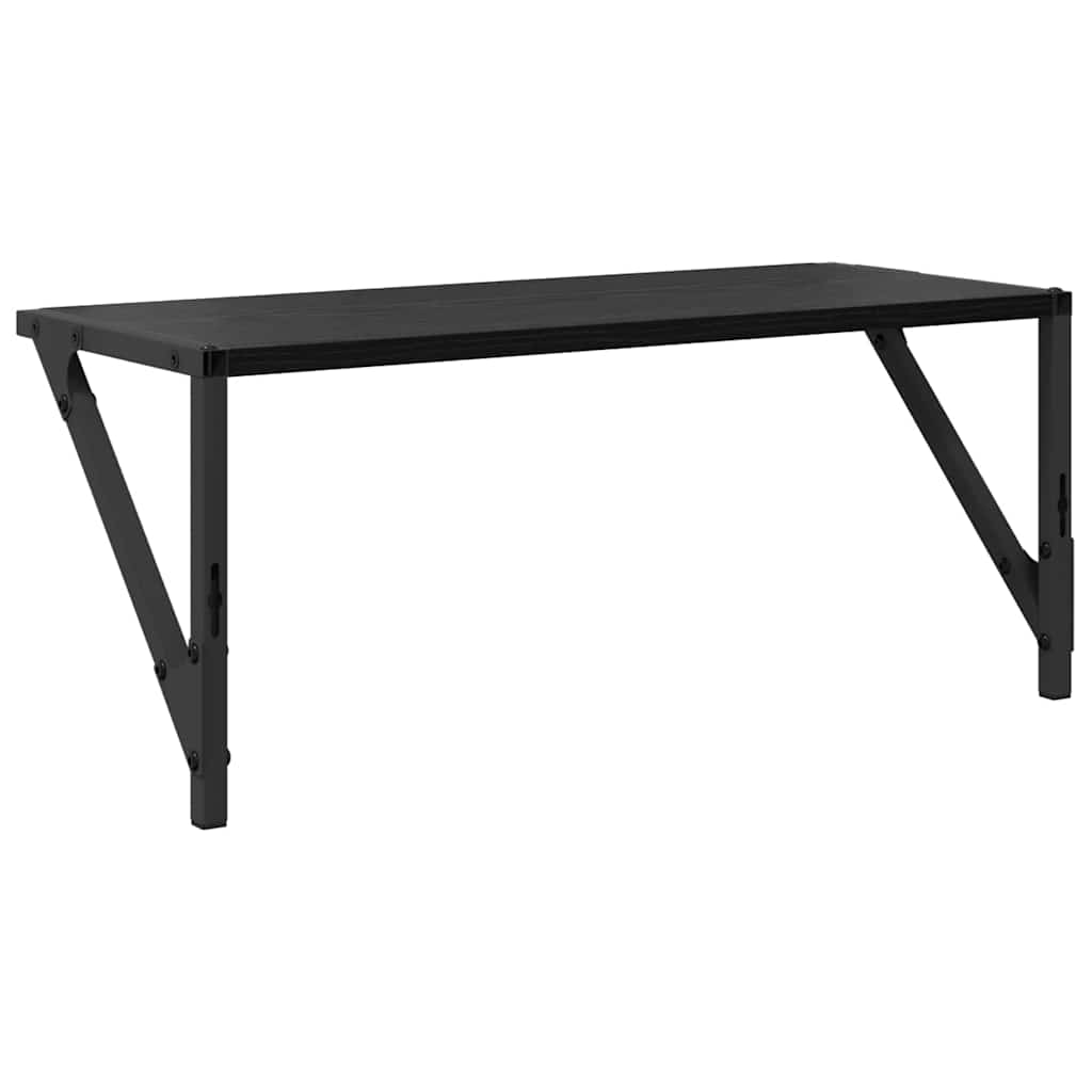 Wall Shelves 2 pcs Black Oak 60 x 25 x 25.5 cm Engineered Wood
