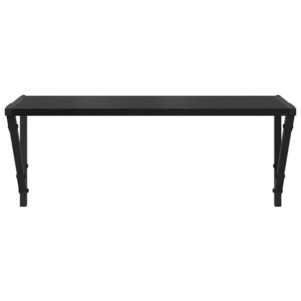 Wall Shelves 2 pcs Black Oak 60 x 25 x 25.5 cm Engineered Wood