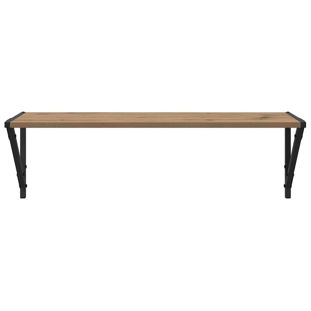 Wall Shelves with Shelf 2 pcs Artisan Oak 80 x 25 x 25.5 cm