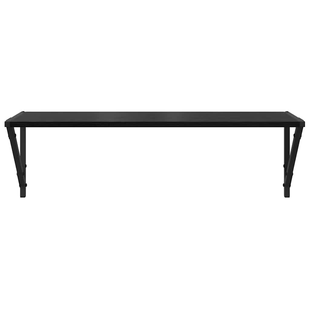 Wall Shelves 2 pcs Black Oak 80 x 25 x 25.5 cm Engineered Wood