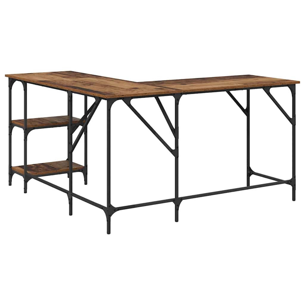 Desk Old Wood 139 x 139 x 75 cm Engineered Wood