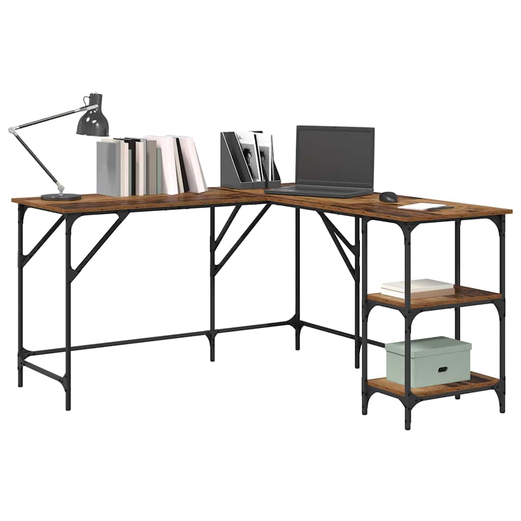 Desk Old Wood 139 x 139 x 75 cm Engineered Wood