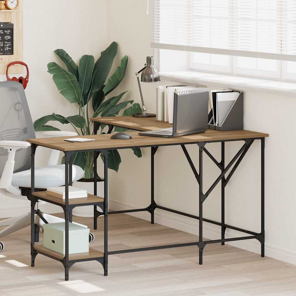 Desk Artisan Oak Engineered Wood 139 x 139 x 75 cm