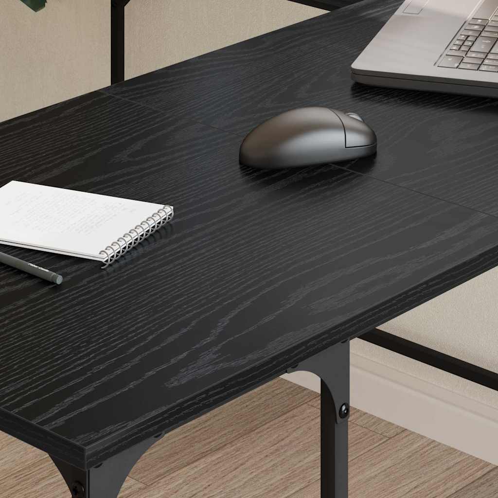 Desk Black Oak Engineered Wood 139 x 139 x 75 cm
