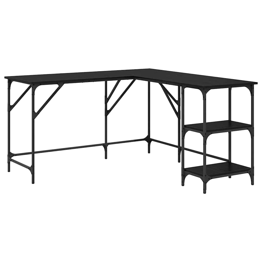 Desk Black Oak Engineered Wood 139 x 139 x 75 cm