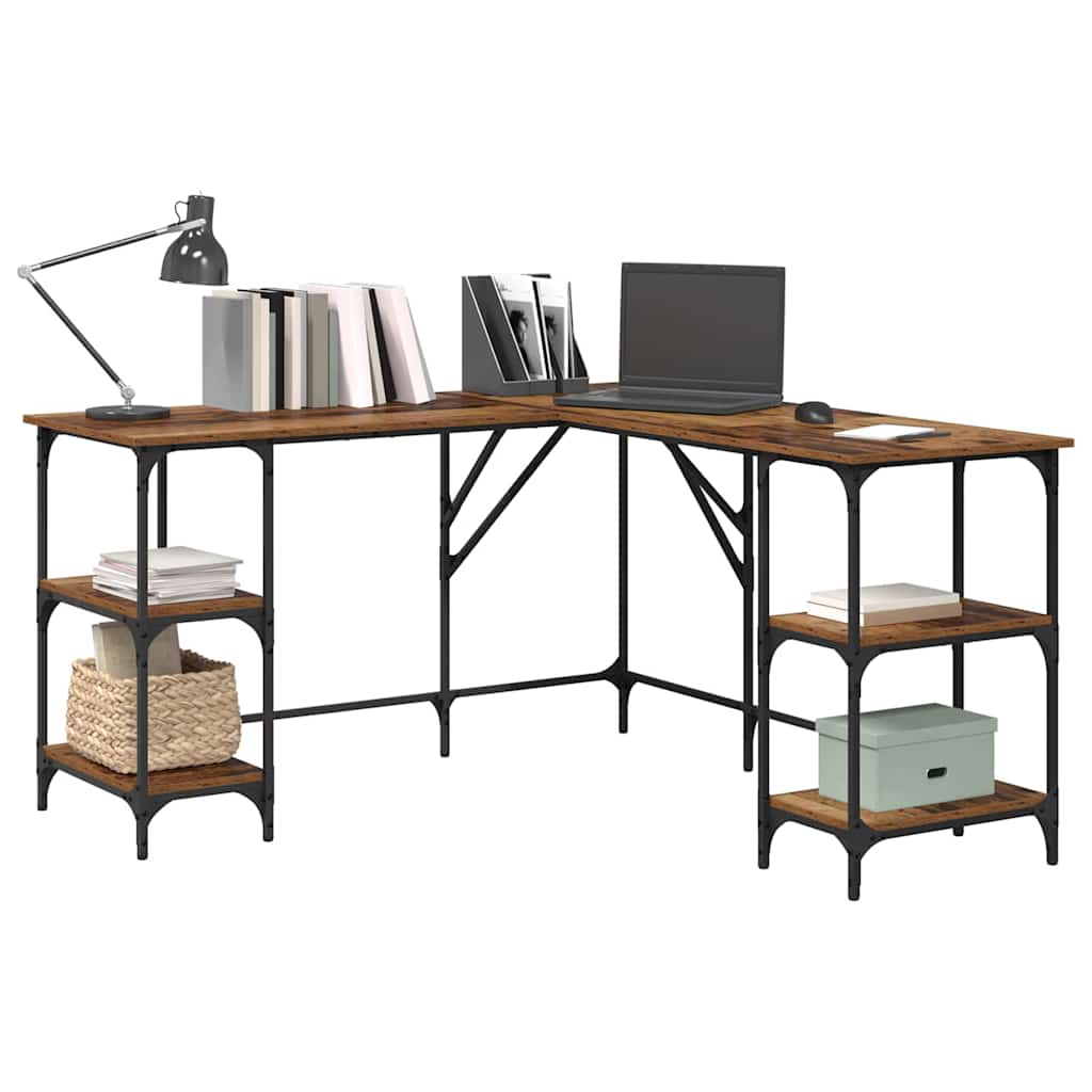 Desk Old Wood 139 x 139 x 75 cm Engineered Wood