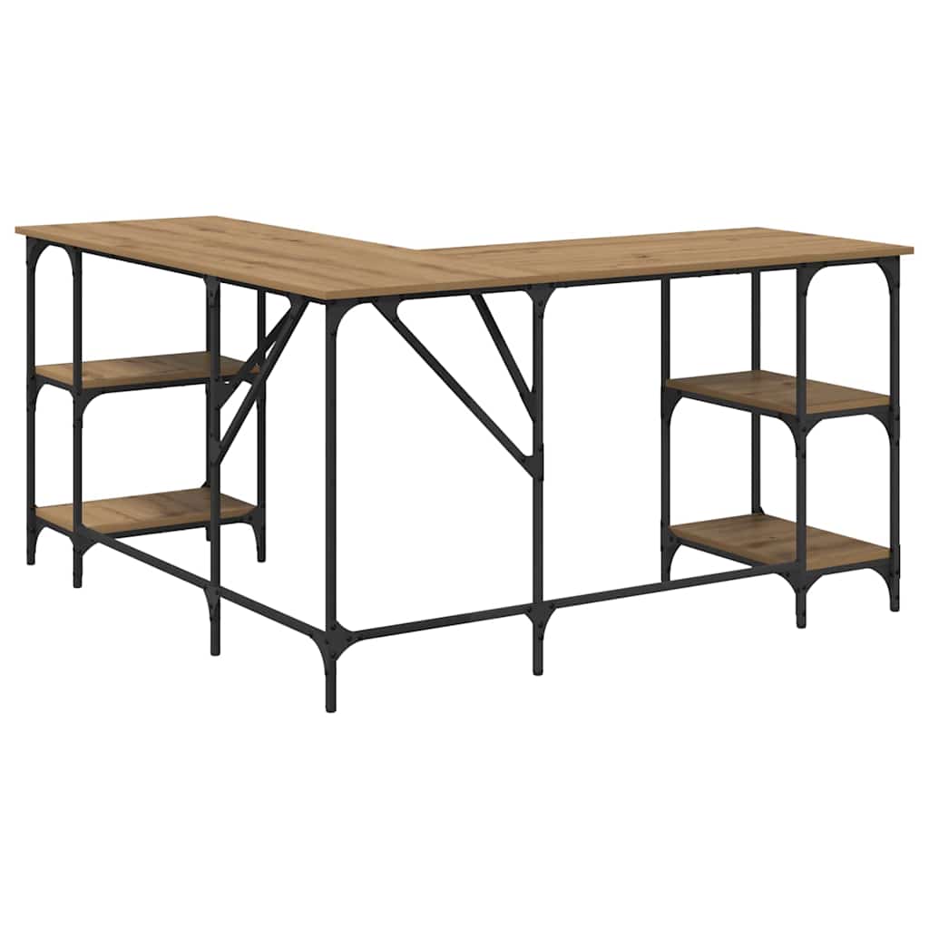 Desk Artisan Oak Engineered Wood 139 x 139 x 75 cm