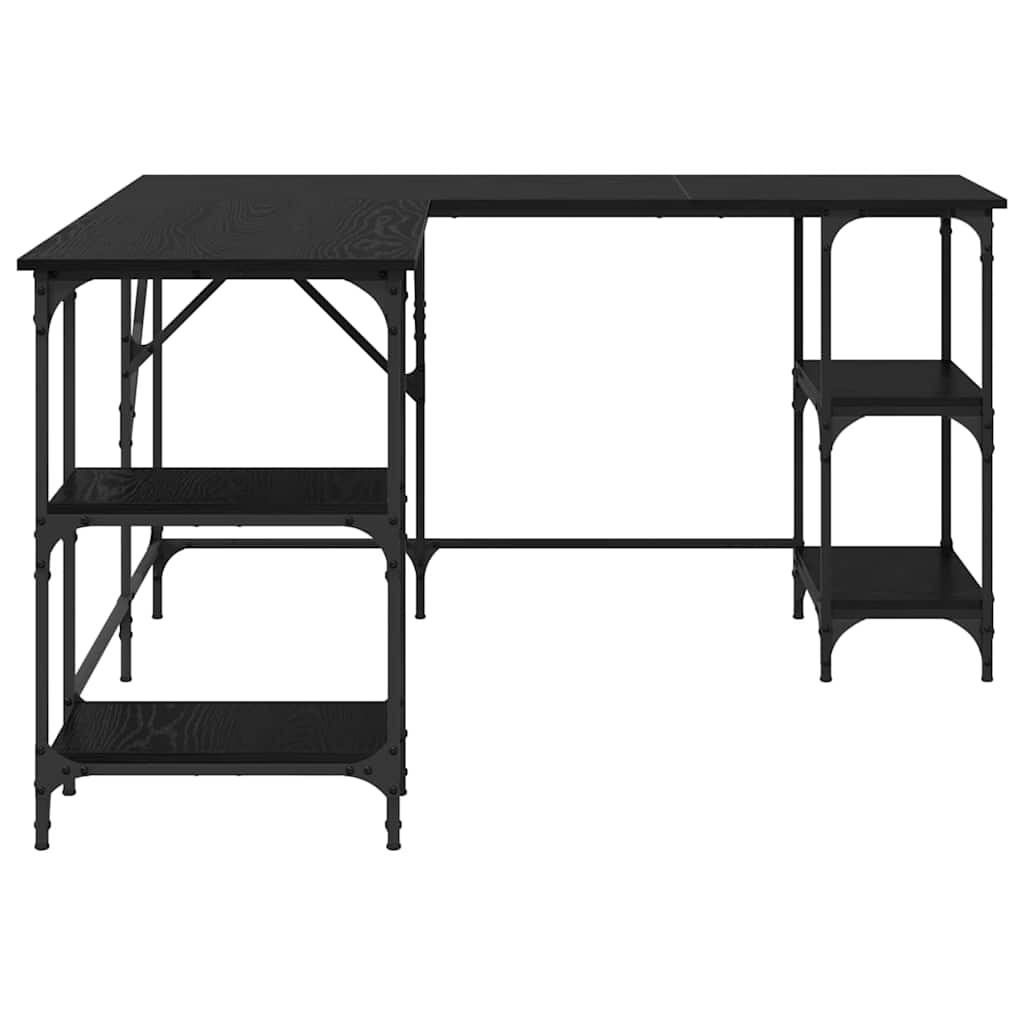 Desk Black Oak Engineered Wood 139 x 139 x 75 cm