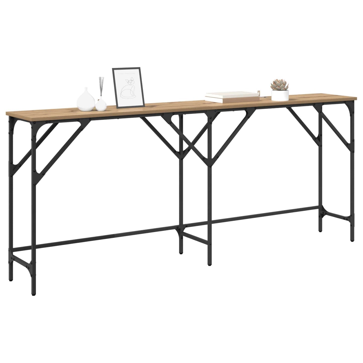 Console Table Artisan Oak 180 x 30 x 75 cm Engineered Wood