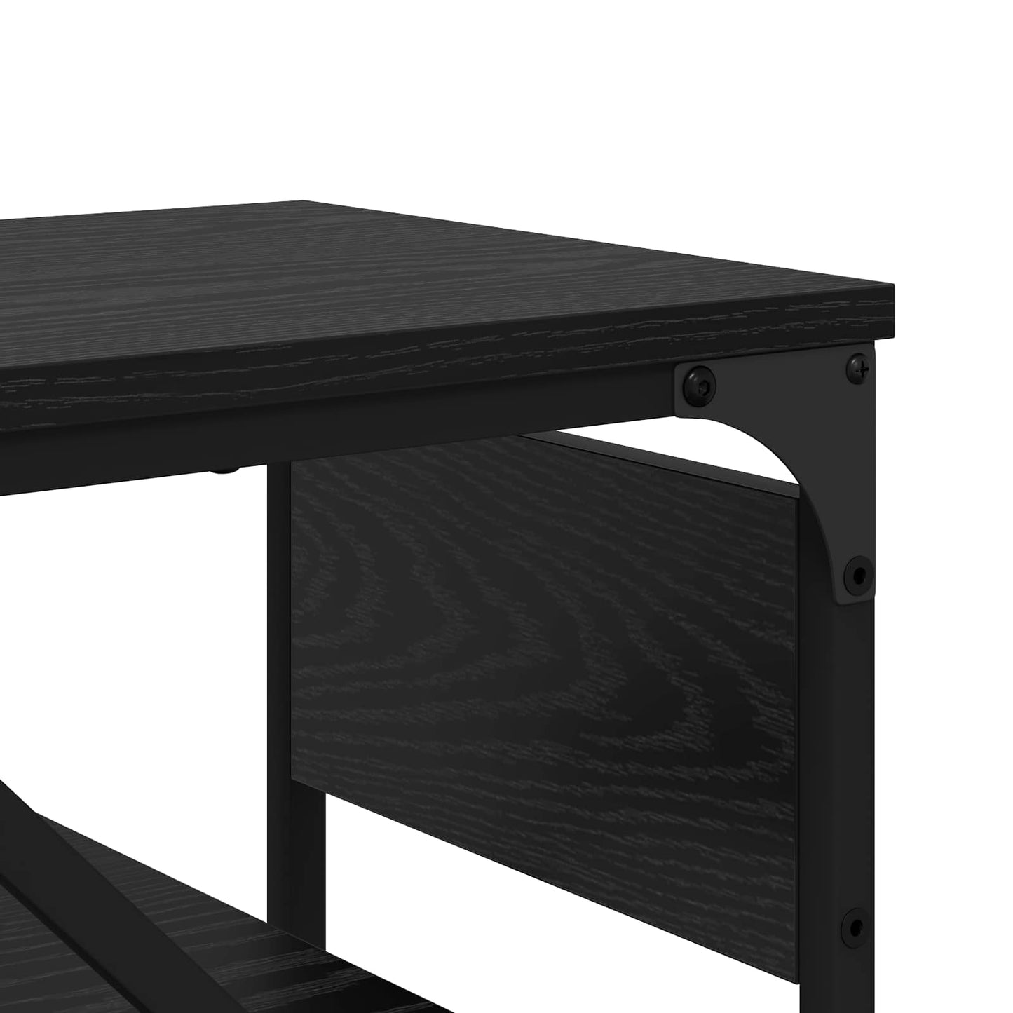 ConsoleTable Black Oak 75x30x75cm Engineered Wood