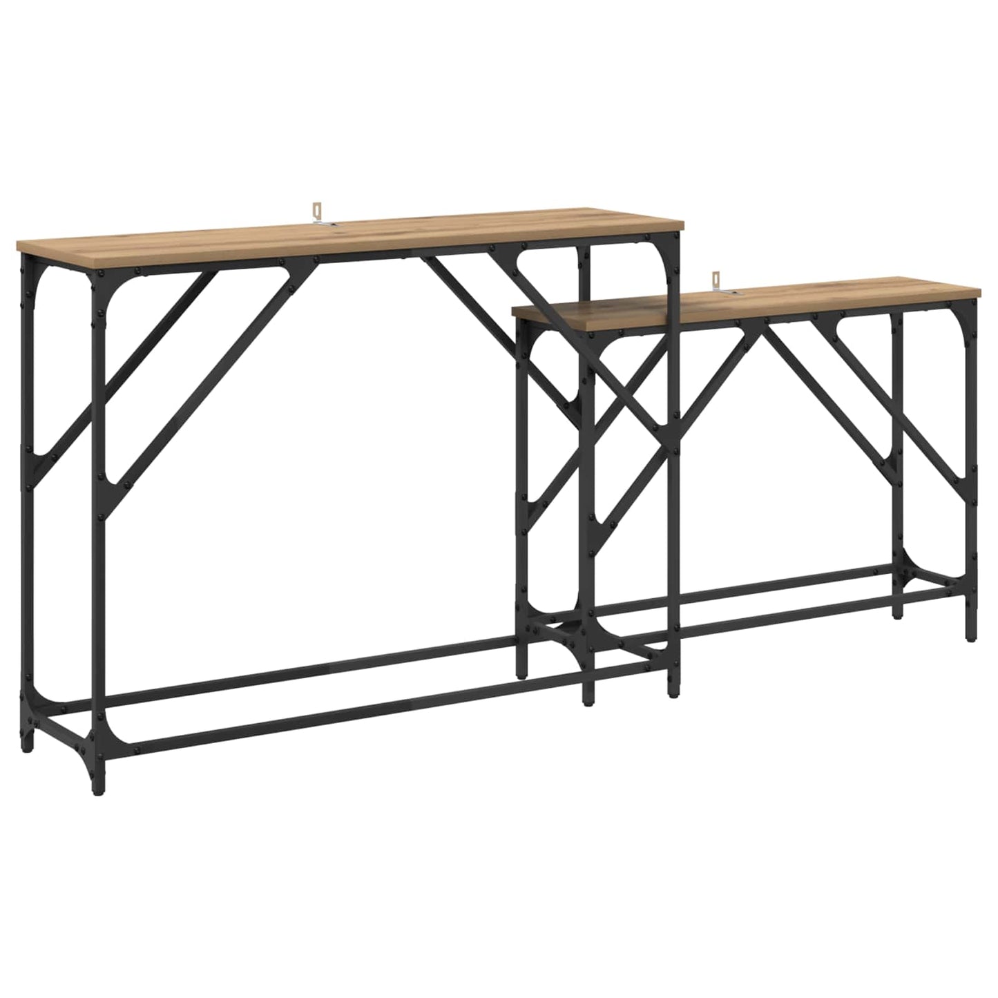 Console Table 2 pcs Artisan Oak 100 x 28 x 75 cm