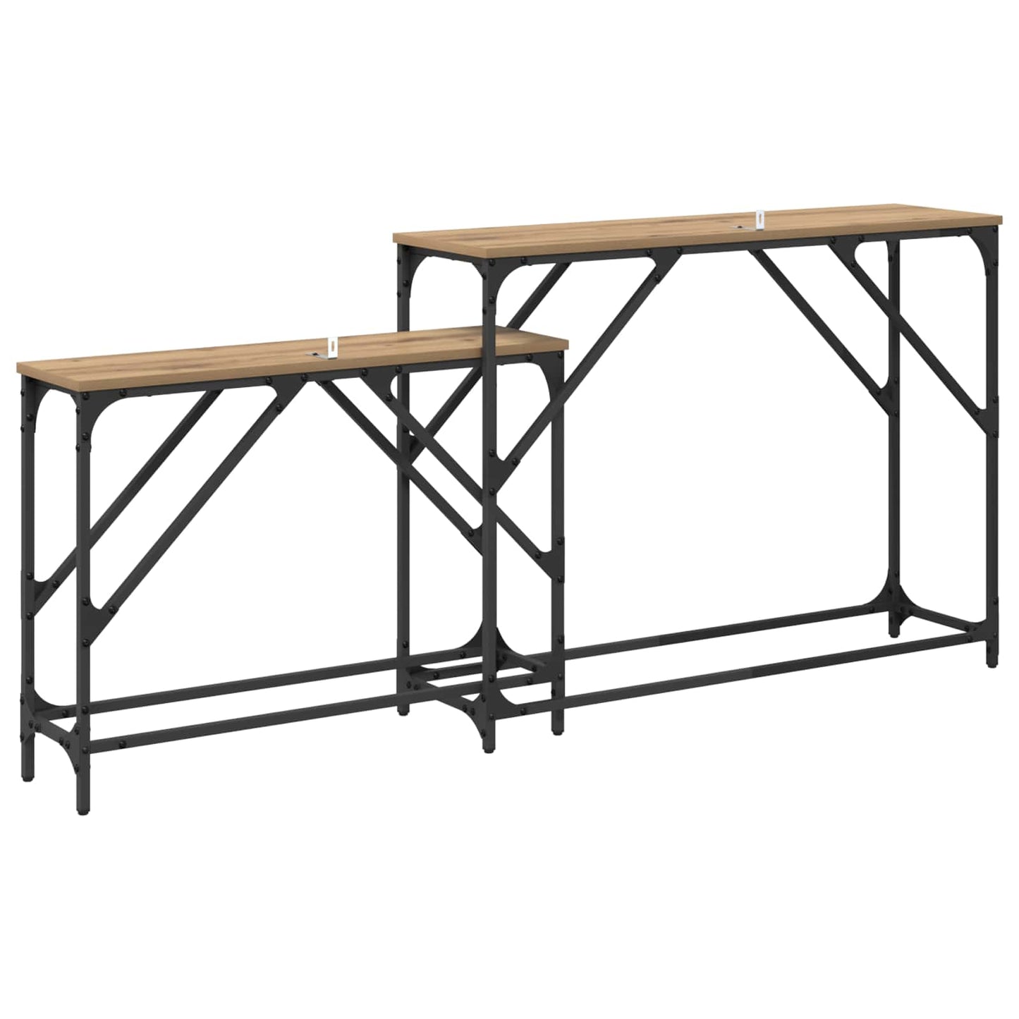 Console Table 2 pcs Artisan Oak 100 x 28 x 75 cm