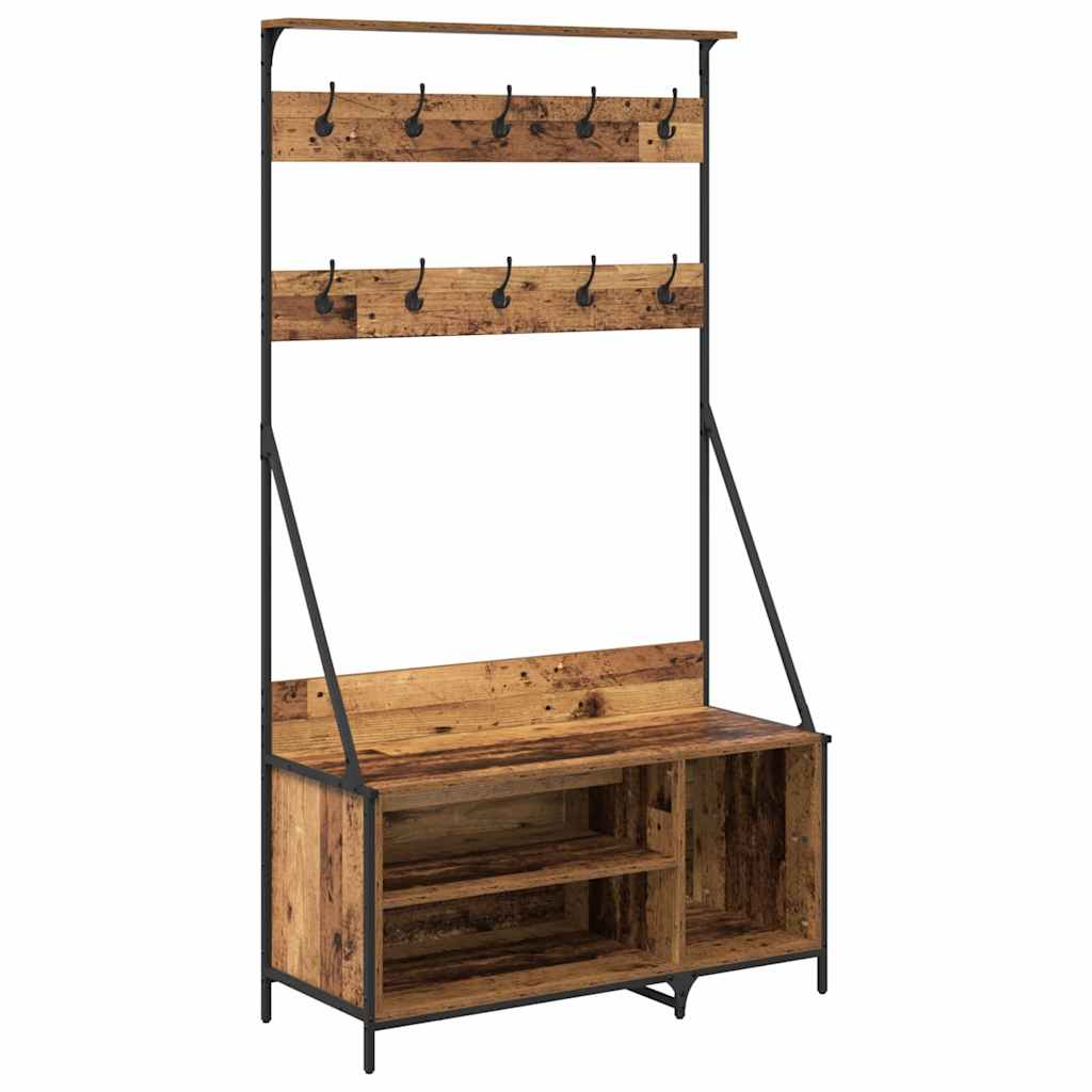 Clothes Rack Old Wood 100 x 41 x 184 cm Engineered Wood