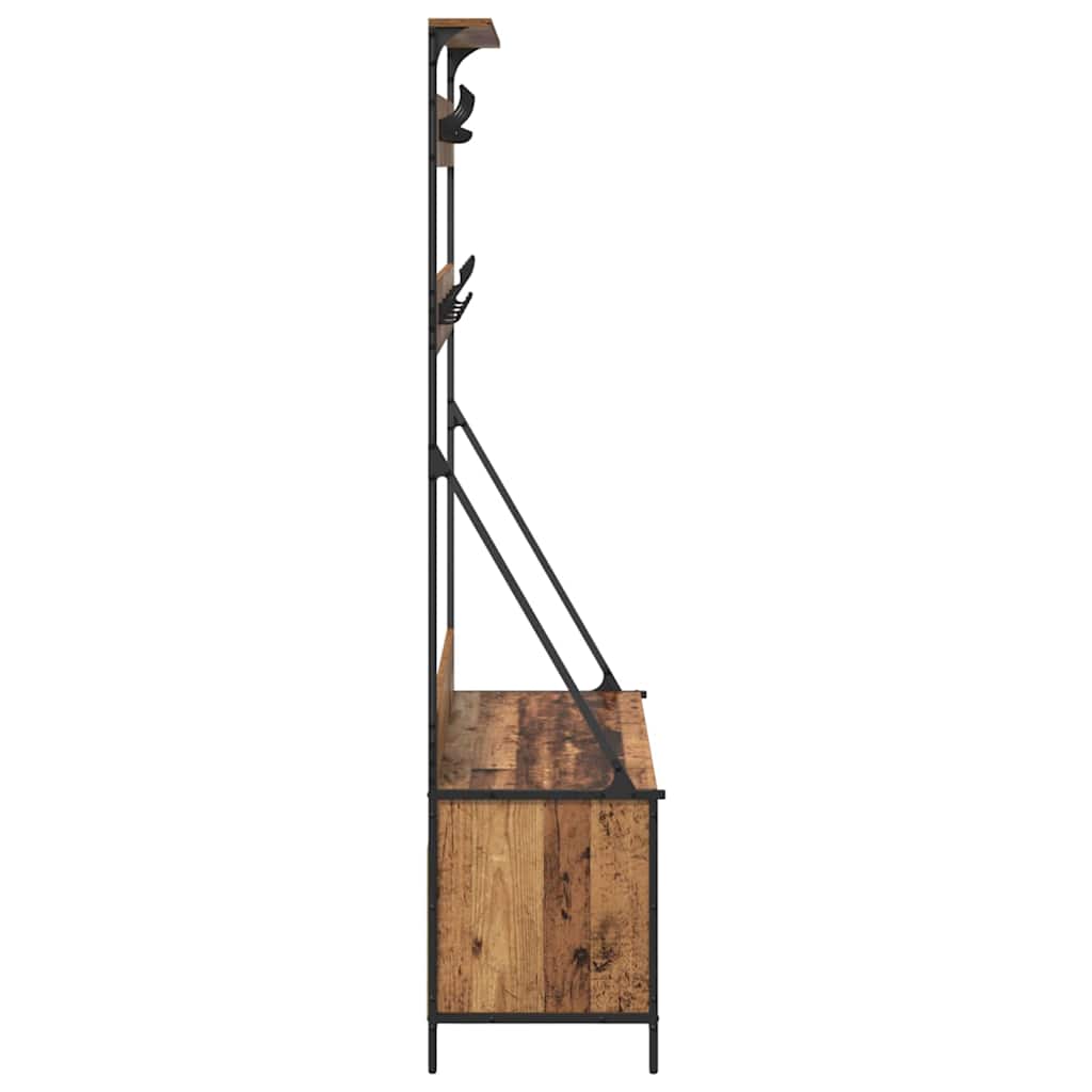 Clothes Rack Old Wood 100 x 41 x 184 cm Engineered Wood