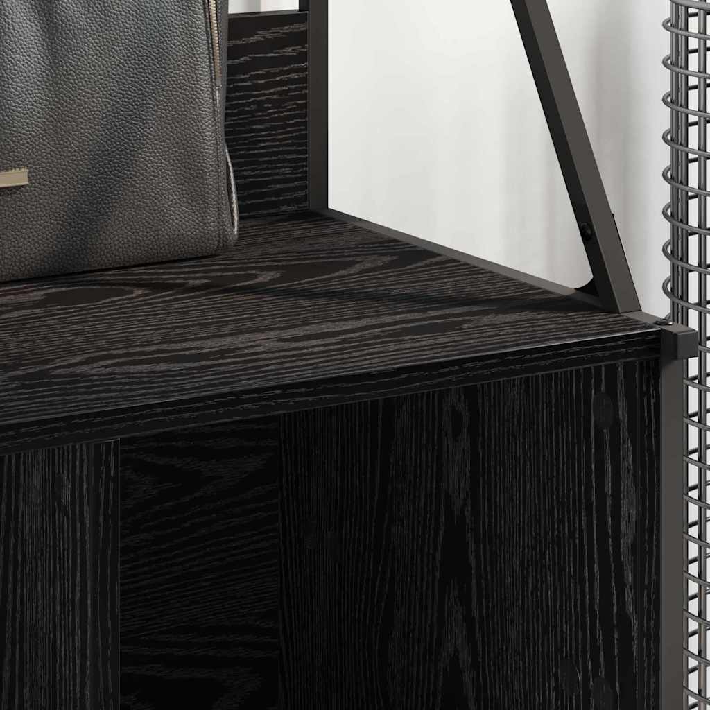 Clothes Rack Black Oak 100 x 41 x 184 cm Engineered Wood