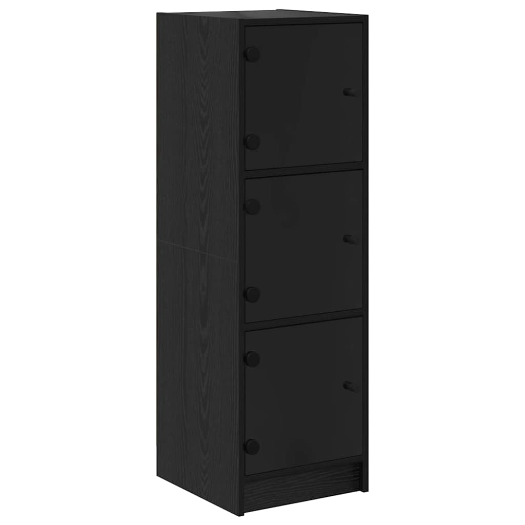 Highboard Black Oak 35 x 37 x 109 cm Engineered Wood