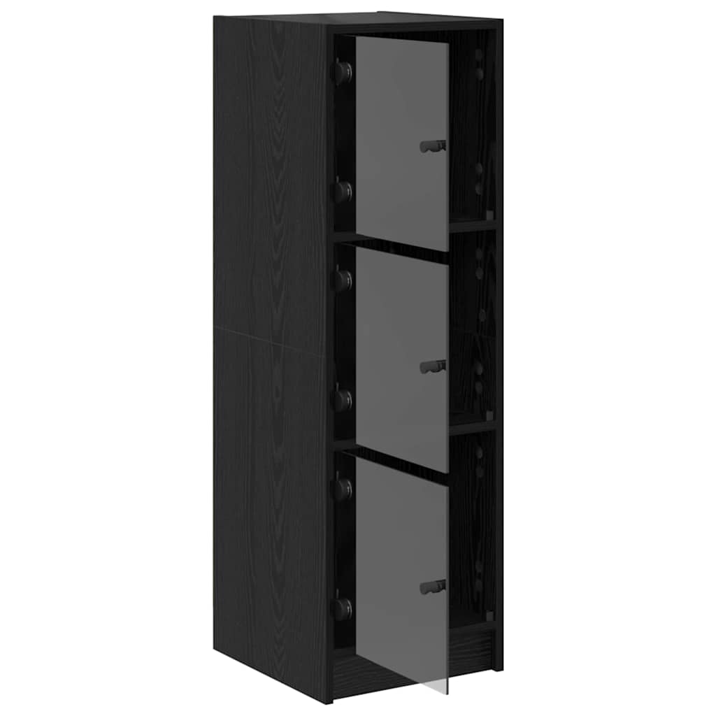 Highboard Black Oak 35 x 37 x 109 cm Engineered Wood
