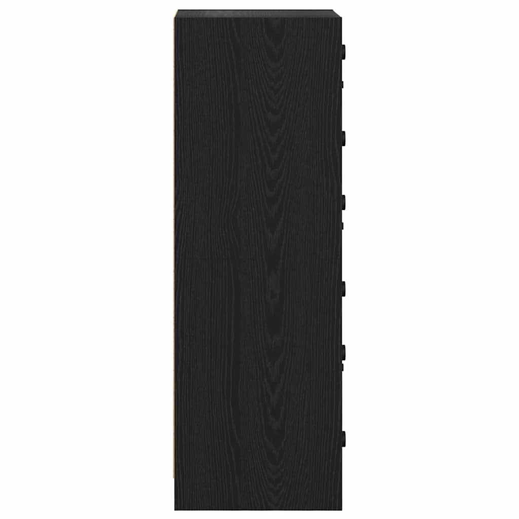 Highboard Black Oak 35 x 37 x 109 cm Engineered Wood