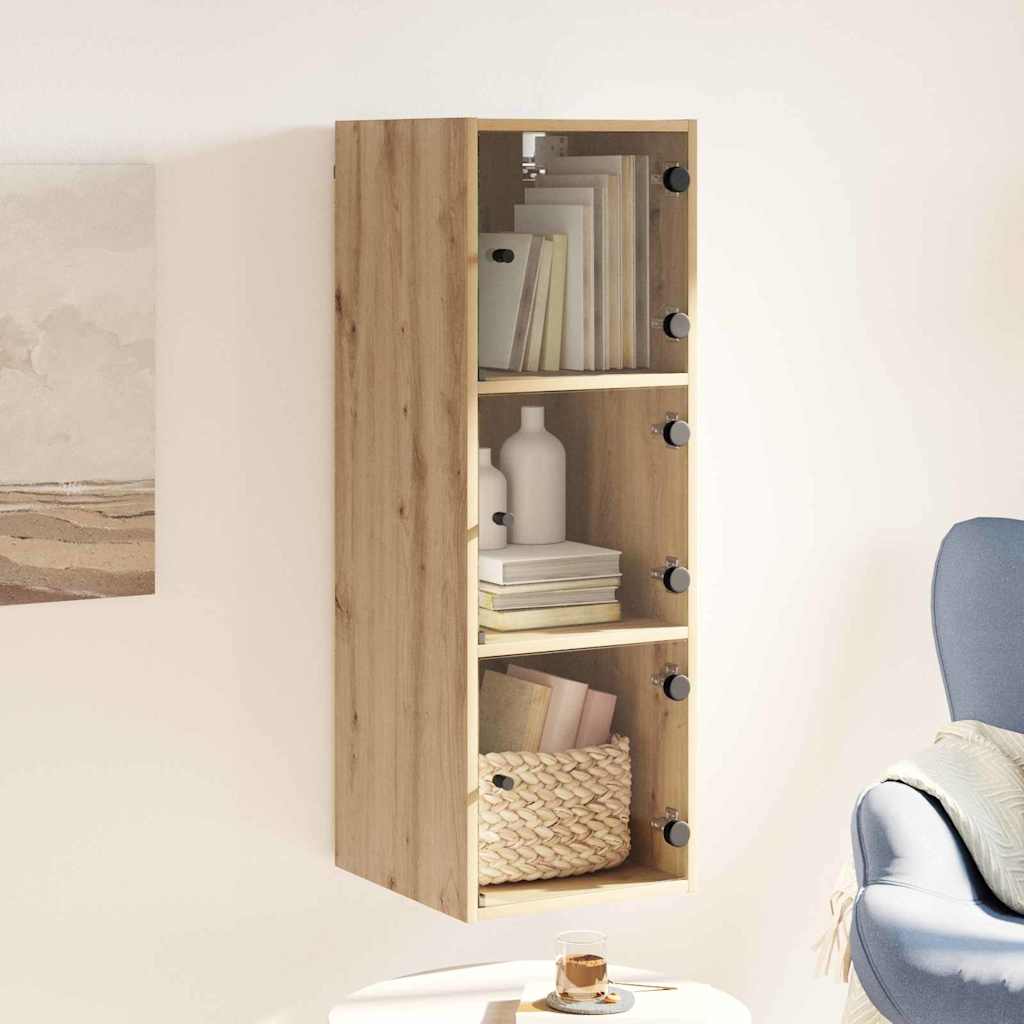 Wall Cabinet 35 x 37 x 102 cm Engineered Wood Artisan Oak